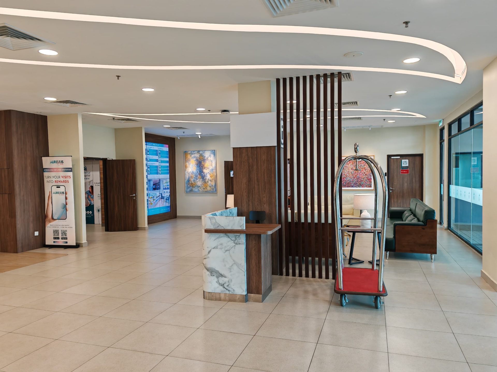 Spacious Hospital Lobby