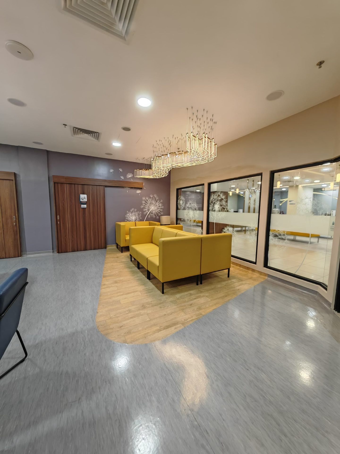 Patient Waiting Area with Yellow Seating